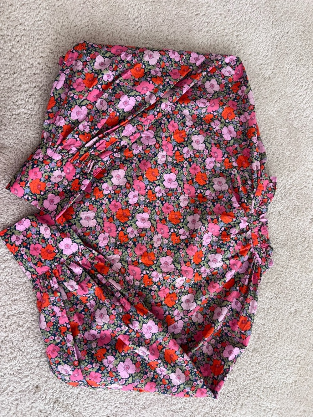 J. Crew Liberty London Pink and Orange Floral Button-Down Shirt - Picture 10 of 11